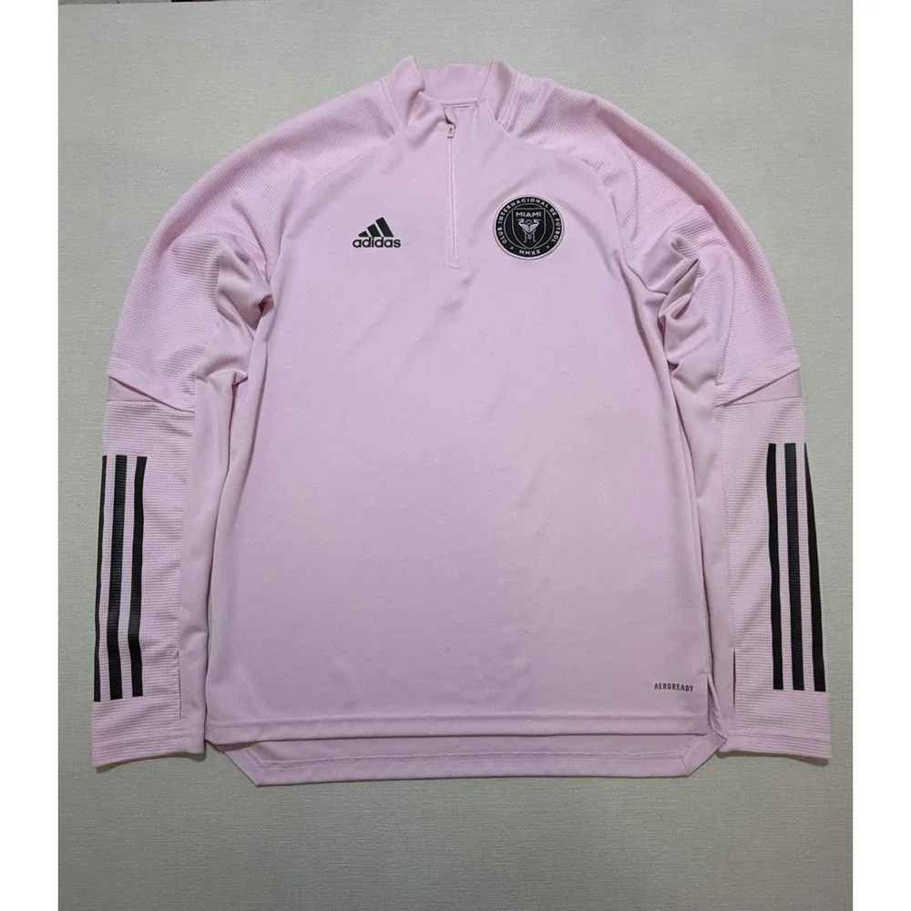 Adidas Men's Inter Miami CF Soccer Football Zip 1/4 Hoodie 2019-20 Medium